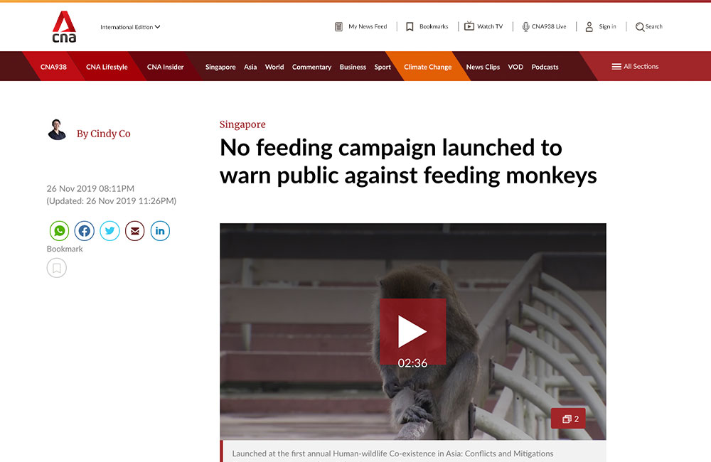 No feeding campaign launched to warn public against feeding monkeys
